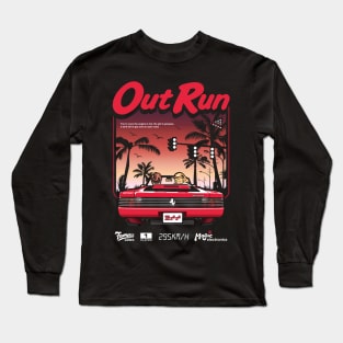 Out Run Retro Vintage Arcade Gaming Long Sleeve T-Shirt